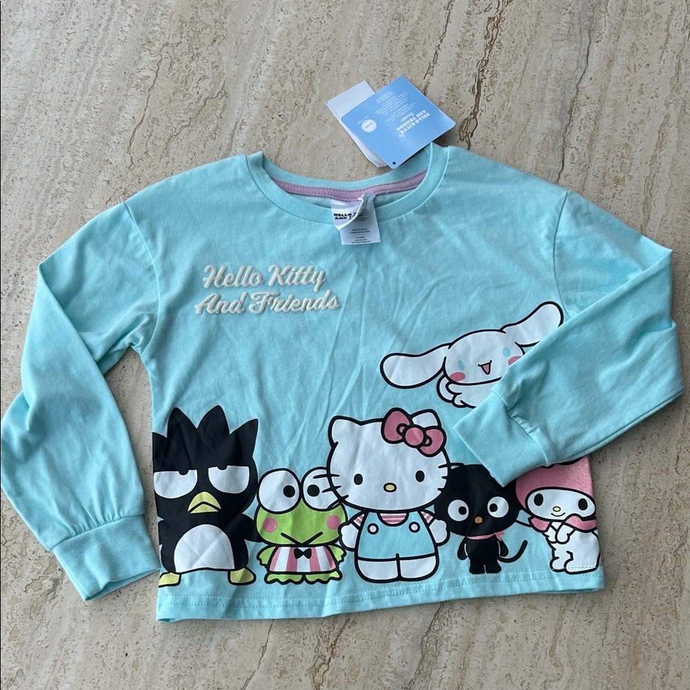 NEW 🆕 Hello Kitty & Friends Long Sleeve Tee - Light Blue size 4/5 years